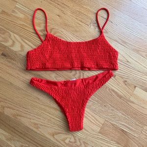 BRAND NEW Textured Red Bikini
